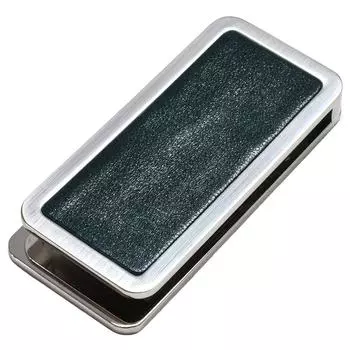 Money No Weak Pinching Made in Genuine [TAVARAT] Мужской зажим, Force, Япония, латунь, кожа, U-образный зажим (военно-морской флот) тёмно-синий