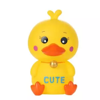 Money Saving Box Yellow Duck Piggy Bank Cute Handmade Duck Savings Tank Painted Cartoon Animal Ornament Birthday Gift