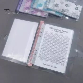 Money Saving Challenge Binder 100 Конверт Устойчивое мотивационное решение Сложная папка для целей экономии красный