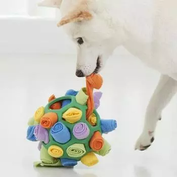 Mongine Nosework Ball Собака Игрушечный мяч Разделение тревоги Игровая площадка 6 типов, футбольный мяч, зеленый