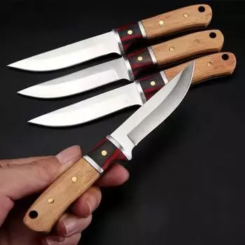 Монгольский нож для мяса, нож для обвалки, охотничий нож, нож для разделки овец, кухонный нож с деревянной ручкой, нож для фруктов, походный нож для разделки мяса