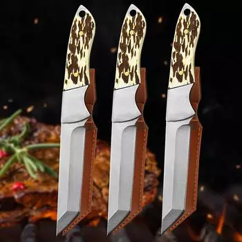 Mongolian Meat Eating Knife Utility Knife Meat Cleaver Lamb Knife Stainless Steel Kitchen Knife Cooking Boning Knife Accesories