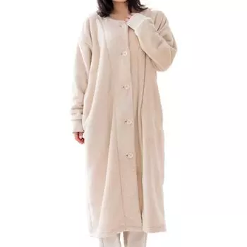 Monilo Room Fluffy No Hood [monilo] Женское одеяло, одежда, материал, легкое, (L, Слоновая кость) слоновая кость