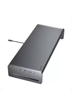 Монитор Anker Hub Подставка для монитора Совместимость с USB PD100W Порт 5 Гбит/с Порт 4K HDMI Слот для карты MicroSD SD Аудиоразъем Порт Ethernet Оборудован USB-C