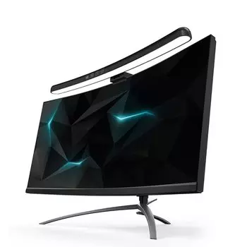 Монитор Makilight с изогнутым экраном, светодиодный настольный USB-монитор с асимметричным светом, подвесной сенсорный цветной экран, подходит для ПК с питанием от USB, светильник, бар,