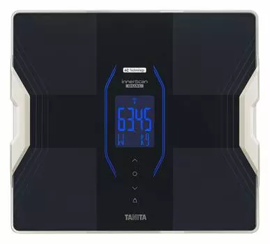 Монитор состава тела Tanita, связанный со смартфоном, внутреннее сканирование, двойное, сделано в Японии, черный, оснащен функцией управления медицинским полем с помощью смартфона RD-915-BK