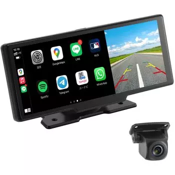 Монитор Совместимость с беспроводным CarPlay Android Auto Оснащен 2 передними и задними камерами AHD Сенсорный экран Связанная навигация и разделение камер