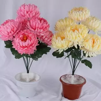 Монитор Яркость Искусственный Цветок Хризантема Жертвоприношение белый