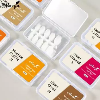 Monja 100 шт. искусственные ногти матовые накладные ногти матовые миндальные балерины овальные типсы полное покрытие накладные ногти наращивание DIY маникюрные инструменты