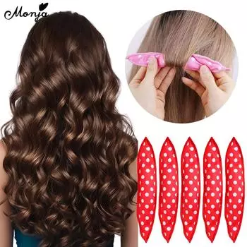 Monja 10/20/30 шт. мягкие бигуди для волос без нагрева подушка для сна гибкие бигуди набор лучшие гибкие пенопластовые и губчатые волшебные бигуди инструменты для самостоятельной укладки