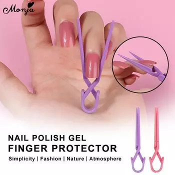 Monja 10 шт. зажим для ногтей лак для защиты от проливания модель перелива формы для дизайна ногтей защита от протечек зажимы для пальцев маникюрный дизайн инструменты для ухода