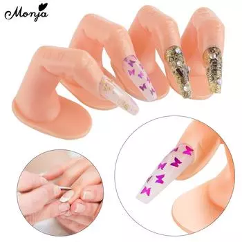 Monja 1/2/5 шт., накладные пальцы, маникюр, акриловое наращивание, живопись, накладные ногти, лак для ногтей, гель, инструмент для рисования, дизайна