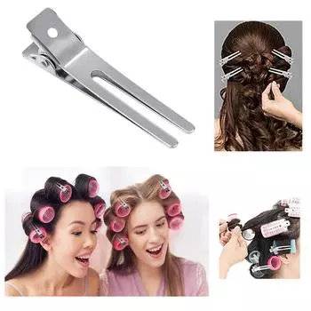 Monja 1/5/10 шт., заколка для волос, серебристый металл, ультратонкий салон-парикмахерская, специальная парикмахерская, предотвращает падение одежды, ролик с самозахватом, аксессуары «сделай сам»