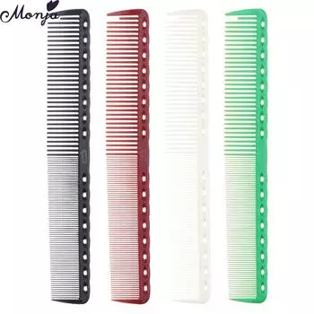 Monja, 1 шт., расческа для парикмахерских, двойная свободная тонкая зубная щетка, антистатическая клубок, гладкая, профессиональная, для салона, дома, инструмент для укладки «сделай сам», 4 цвета белый