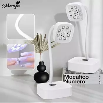 Monja 27W 9LED сушилка для ногтей складная настольная УФ светодиодная лампа быстросохнущая гель-лак с дисплеем времени салонный маникюрный аппарат своими руками