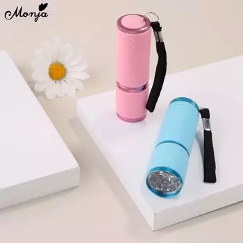 Monja 2 цвета 9 светодиодов портативная мини-светодиодная сушилка для ногтей гель для ногтей быстроотверждаемый фонарик форма УФ-лампа для ногтей DIY маникюрные инструменты машина