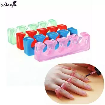 Monja 2 шт. силиконовые разделители для ногтей для ногтей, переработка, использование, набор для поддержки, маникюрные инструменты для педикюра