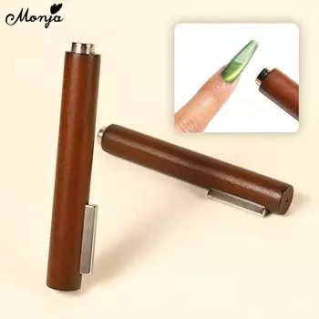 Monja 2 в 1 Магнитная палочка для ногтей «кошачий глаз» 3D Магнитный стержень «кошачий глаз» УФ-гель Магнитные инструменты Магниты с сильным эффектом Инструменты для маникюра своими руками коричневый