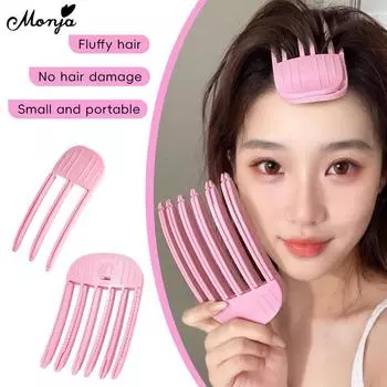 Monja 3/6-зубчатая расческа для укладки волос, щипцы для завивки, естественно пушистые бесшовные заколки для волос, аксессуары для укладки волос своими руками, инструменты для парикмахерских