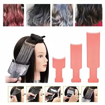 Monja 3 шт./компл., аппликатор для окраски волос, кисть-расческа, дозирующая расческа для тонирования, доска для мелирования, салон, профессиональный инструмент для укладки дома, сделай сам