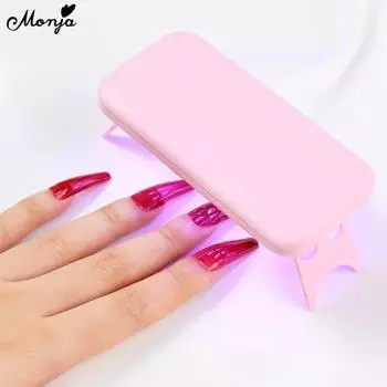 Monja 6 Вт мини-сушилка для дизайна ногтей УФ-гель-лак для постного отверждения лампа портативная складная светодиодная USB-зарядка домашние маникюрные машины «сделай сам» инструменты