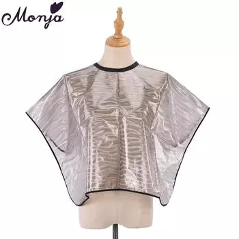 Monja домашняя антистатическая шаль из ПВХ, водонепроницаемая тканевая складная парикмахерская фартук для стрижки волос, химическая завивка, окрашивание, аксессуары для стрижки, регулируемый шампунь прозрачный