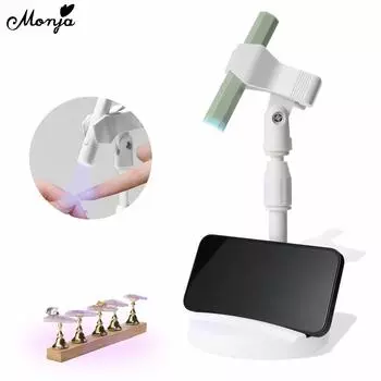 Monja Light Лампа Сушилка Держатель Складной дизайн ногтей УФ-гель-лак Светодиодная подставка для отверждения Вращающийся кронштейн для машины DIY Маникюрные инструменты Устройства