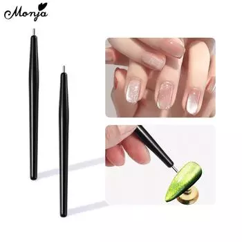 Monja Магнитная ручка для ногтей «кошачий глаз» звездный стальной шарик на присоске магнит 3D УФ-гель-лак сильная палочка маникюрный дизайн салон DIY инструмент