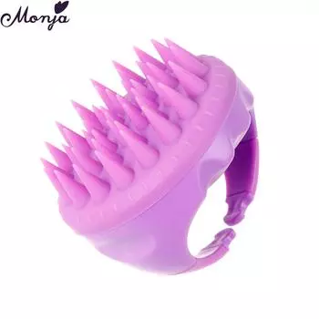 Monja Массаж головы Силиконовая расческа для массажа кожи головы Шампунь для ванны Пена для волос Инструмент для ухода за кожей тела Инструмент для душа Аксессуары для душа Кисть Красота