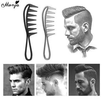 Monja расческа с широкими зубьями, расческа для вьющихся волос, парикмахерская, цветной гель, гладкая расческа, массажная щетка, инструмент для укладки дома, сделай сам, женская и мужская мода 1