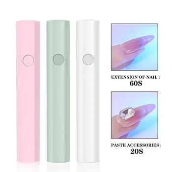 Monja Сушилки для ногтей УФ-гель-лак Быстросохнущая лампа для отверждения Мини-портативный ручной клей Клей Зарядка через USB Маникюрный салон Домашние инструменты для дизайна своими руками Зеленый Зеленый