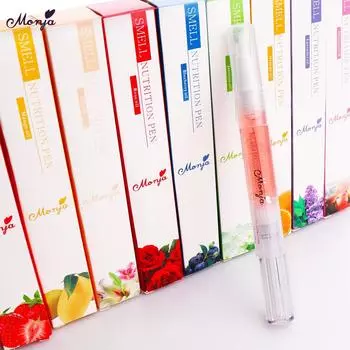 Monja Уход за ногтями Питательное масло Натуральные советы для ногтей Ремонт кутикулы Восстанавливающий крем для увлажнения Маникюр Педикюр Инструмент для ухода за кожей Фруктовый цветочный ароматизатор