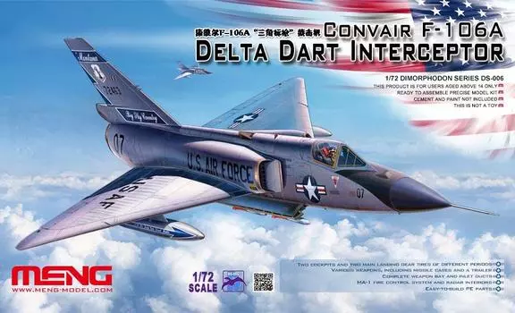 Monmodel Convair Delta Dart Interceptor Plastic Model 1/72 F-106A MENDS-006