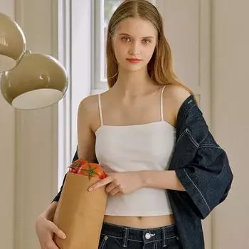 [MONO] Моно-топ-бра и майка-стринг - Белый L