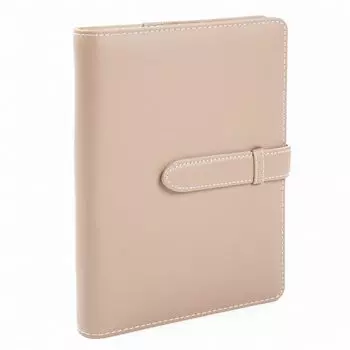 Monobox System Notebook A5 Size 6 Holes Movable Pen Folder 10 Refill Set A5monobasic4 Pastel Beige