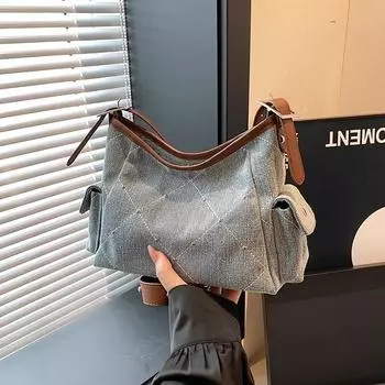 Monochromatic Shoulder Bags Crossbody Bags Shopping Commute Versatile Style Large Size High Quality PC Fashion Trendy