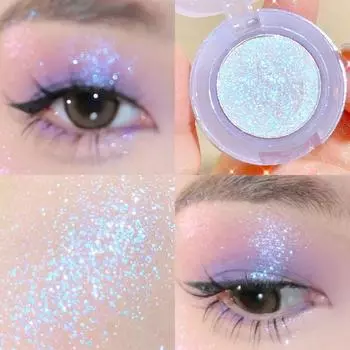 Монохромная палитра теней для век с бриллиантовым блеском, обесцвечивание теней для век, хайлайтер с блестками, водостойкий стойкий пигмент для макияжа глаз 01