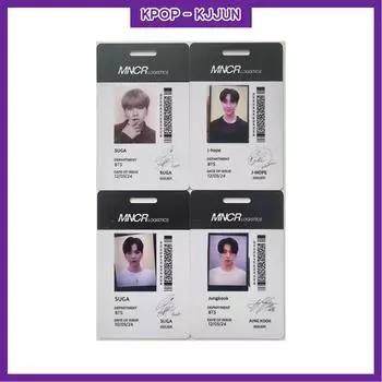 МОНОХРОМНАЯ ИДЕНТИФИКАЦИОННАЯ КАРТОЧКА BTS POP-UP J-hope