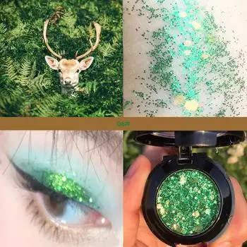 Монохромные большие блестящие тени для век супер блестящие блестящие водостойкие сценический макияж 01#