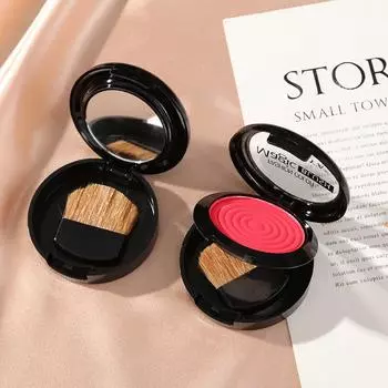 Монохромные двойные румяна с зеркальной кистью, водостойкие хайлайтеры, одна тарелка, сырные рельефные румяна 01#