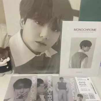 Монохромный Чонгук Пупо + принт