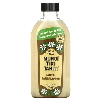Monoi Tiare Tahiti, Моной Тики Таити, Сандал, 4 жидких унции (120 мл)