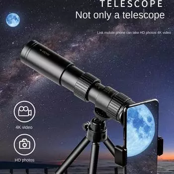 Монокулярный телескоп 10-300x40 мм, профессиональный HD портативный телескоп, мощный бинокль для охоты, туризма, кемпинга, путешествий