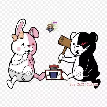 Monokuma и Monomi Danganronpa 2 Goodbye Despair Danganronpa наклейка с принтом на одежде DIY термонаклейки для футболок патч железо на переносе патч