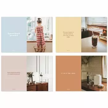 Monolike A5 Haru Free Notebook Fort B 4 типа набор A5 Haru Free Photo B Чистая обложка из ПВХ Блокнот, - блокнот,