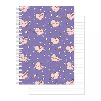 Monolike Fantastic A5 Line Spiral Notebook Magical Love Fantastic Line Spiral Notebook Magical Hardcover 126 pages - love,