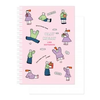 Monolike Olly Molly A5 Line Spiral Notebook Memories Olly Molly Line Spiral Notebook Hardcover 128 pages - Memories,