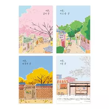 Monolike Stitch Mini Line Note Seasons 4p SET Stitch Mini Line Note Seasons 4p SET Seoul-Four Seoul-Four