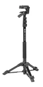Монопод SLIK и простая подставка для штатива с рычажным фиксатором и панорамной головкой, быстроразъемный тип 217122, черный GX-N, 4-ступенчатый, 3-позиционный чёрный