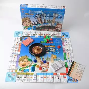 Монополия Серебряная серия Шахматный Мировой Тур: Китайское издание настольной игры для взрослых и детей